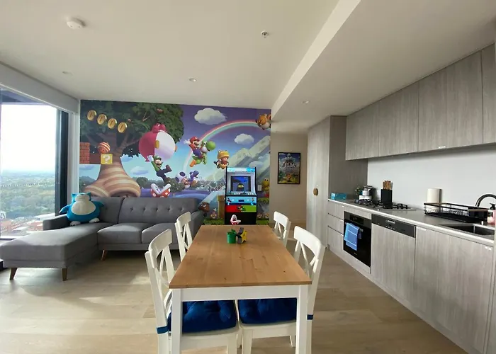 Nintendo Theme-Adelaide Cbd-King Bed-Gym-Bbq