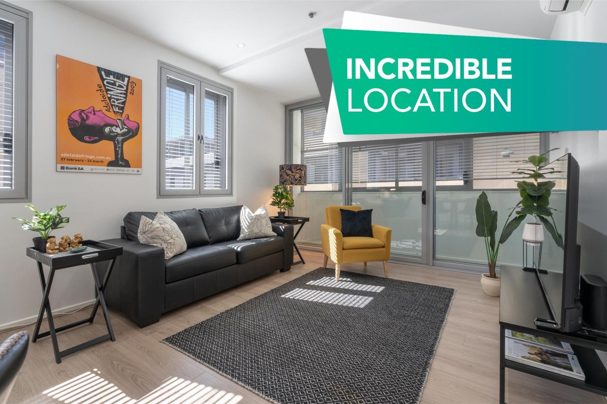 Apartment Artful Escape On York - 2x Carpark, Wifi, East End